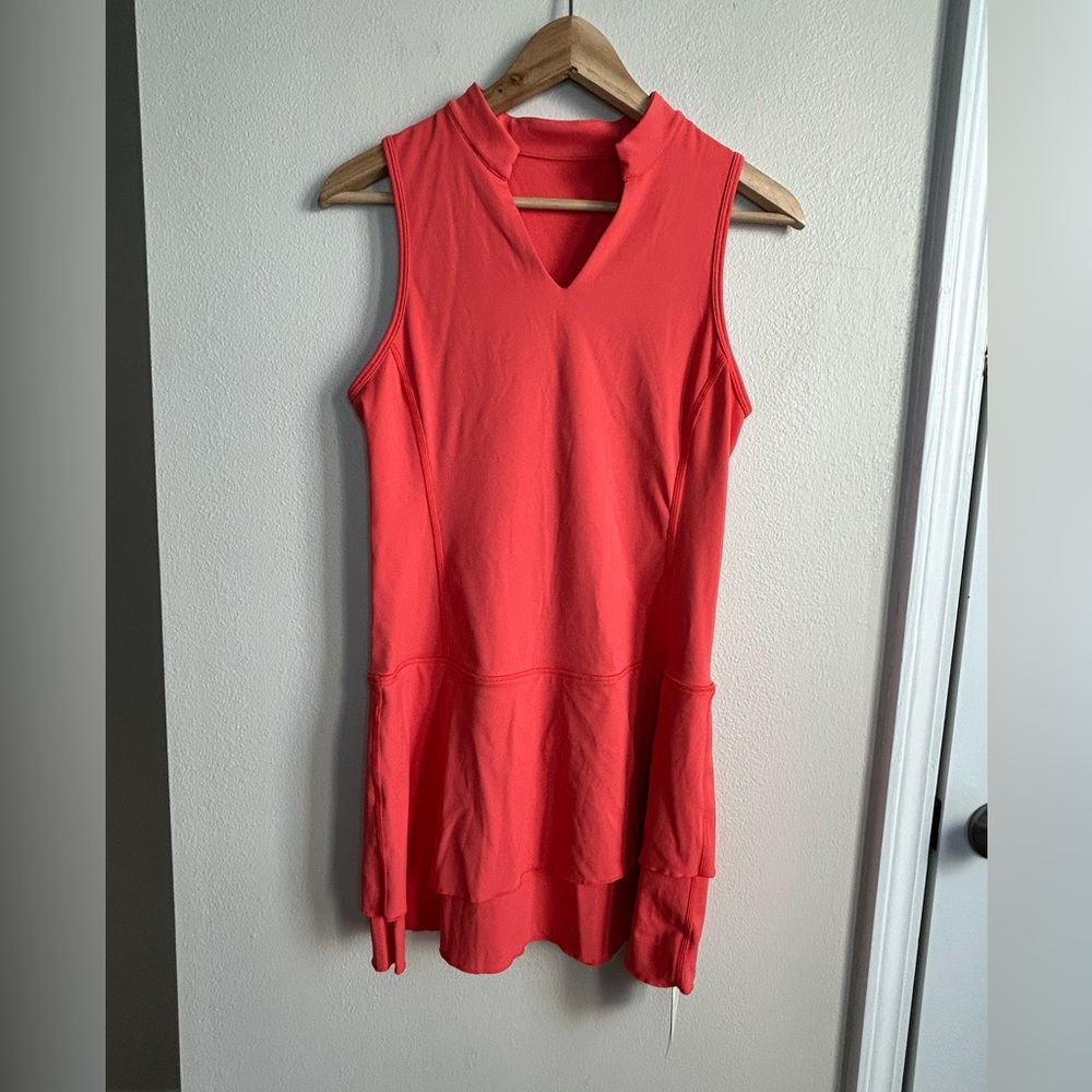 NWT Halara Softlyzero™ Airy Sleeveless Athletic Mini Dress Coral Size XS